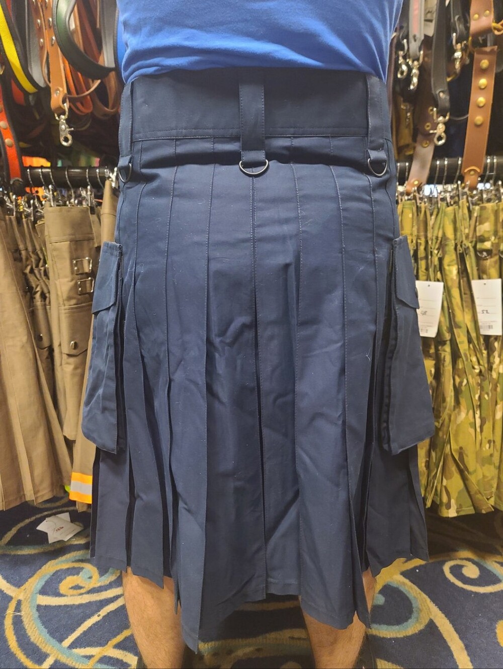Kilted bros Mens navy blue utility kilt ,  Heavy Duty, Durable, sz 50 Exc Cond - Picture 2 of 9